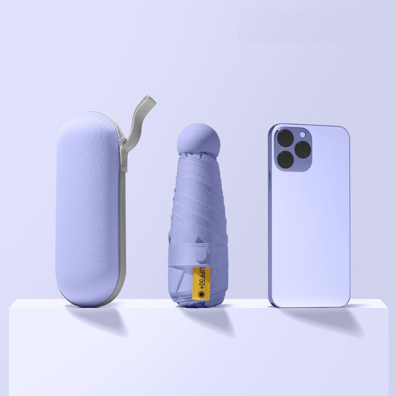 

Увеличенный солнцезащитный зонт двойного назначения с красным листом, защита от ультрафиолета, маленький зонт, УФ-солнцезащитный крем, черный резиновый зонтик, мини-капсульный зонтик Parag