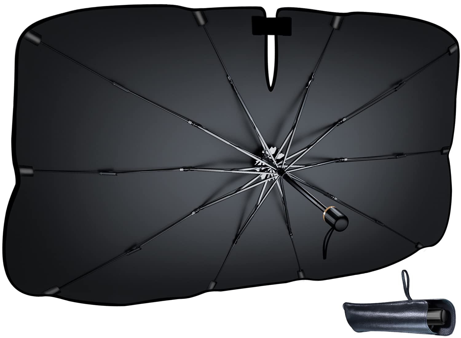 

Vaculim Car Front Easy to Set Foldable Sunshade for Light Heat UV Perfect for Sleeping in the and Heat Easy Storage and Car Wash Towel Included чёрный