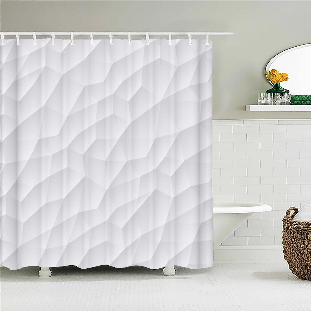 High Quality Washable Fabric Bathroom Curtains 3D Printing Shower Curtain Polyester Bath Screens Home Decoration With 12 Hooks