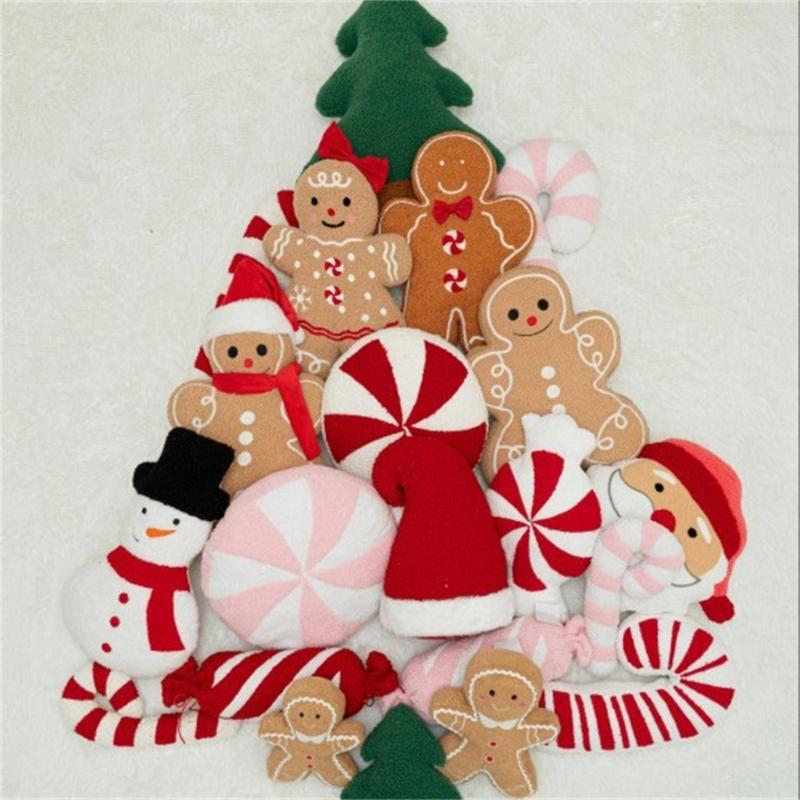 Christmas Tree Shape Furry Throw Pillow Warm Decorative Sofa Couch Bed Cushion For Living Room Bedroom Car Interior