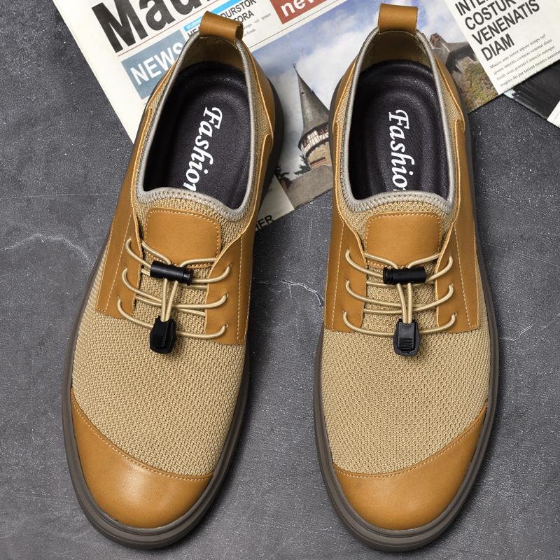 Fashion Spring Autumn New Men's Lightweight Loafers Outdoor Soft Soled Comfortable Mesh Casual Shoes Trendy Men's Commuting Work Shoes