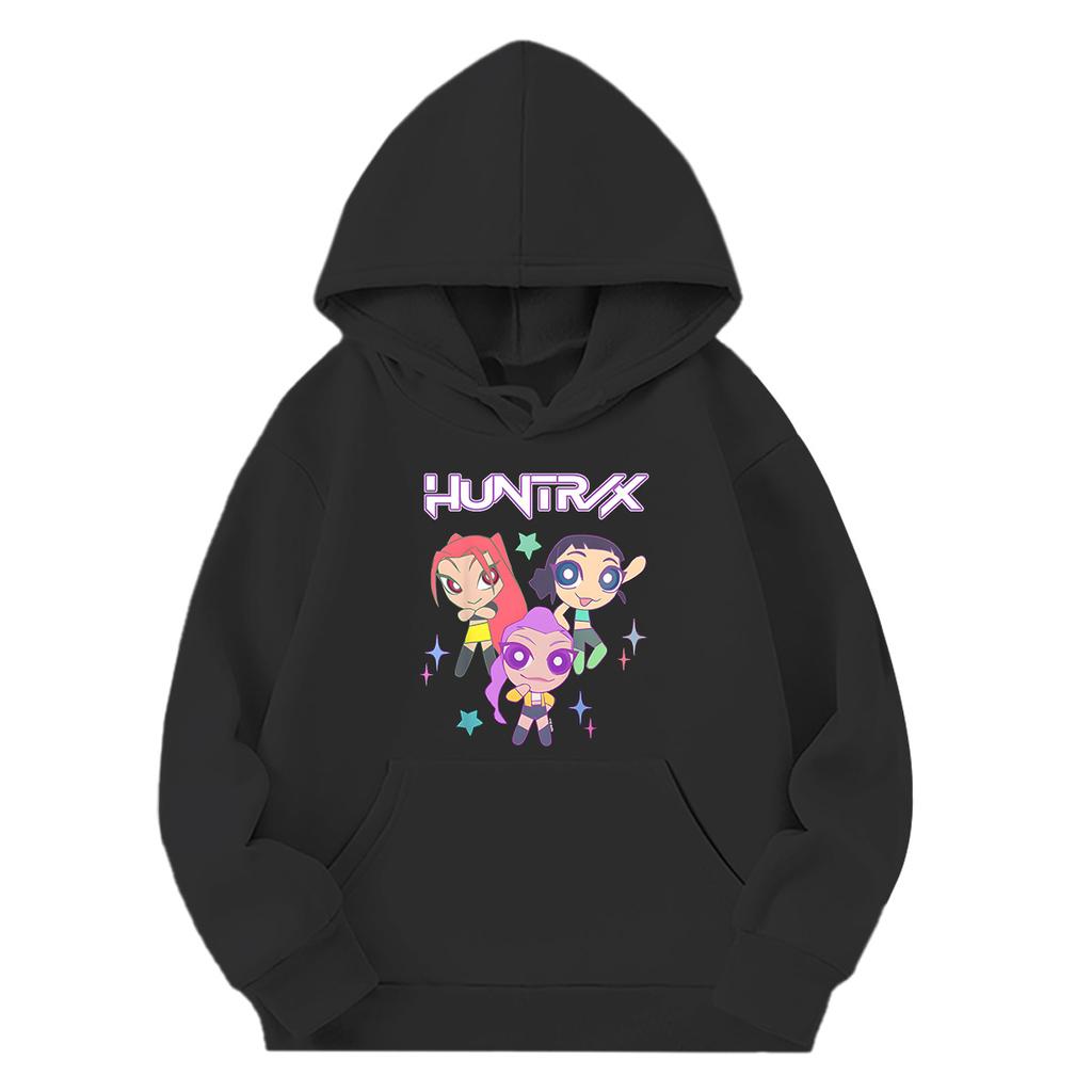 Hettegensere og sweatshirts for barn KPop Demon Hunters trykt løs hettegenser for barn