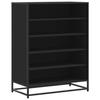 VidaXL Meuble à chaussures noir 75x38x97,5 cm bois d'ingénierie métal 3300870