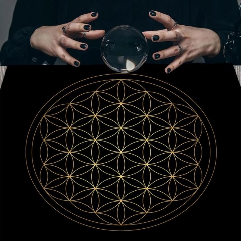 Tarot Card Tablecloth Altar Tarot Cloth Divination Card Table Cloth Square Flannel Table Cover Decorations 50/60/75cm