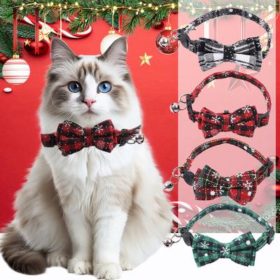 Christmas Series Pet Collar Snowflake Bow Dog Collar Cat Collar Cat Strap