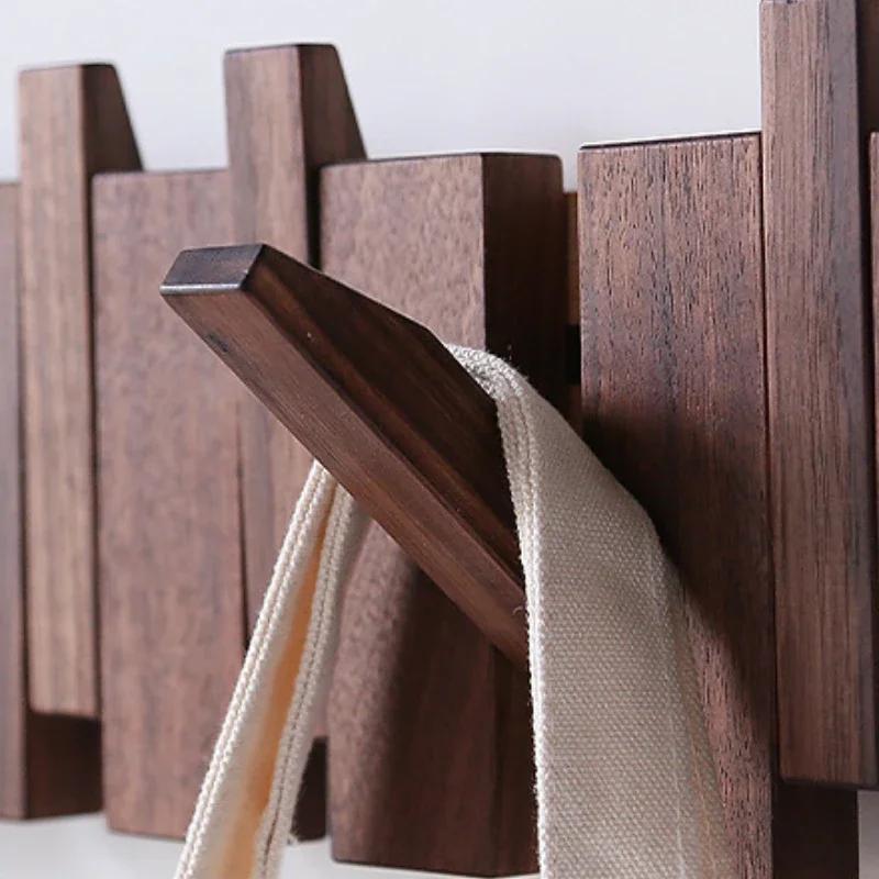 Beech Wooden Clothes Hangers Wall Mounted Organizer Clothes Hangers Piano Cap Hat Hanging Organizers Multipurpose Clothing Rack