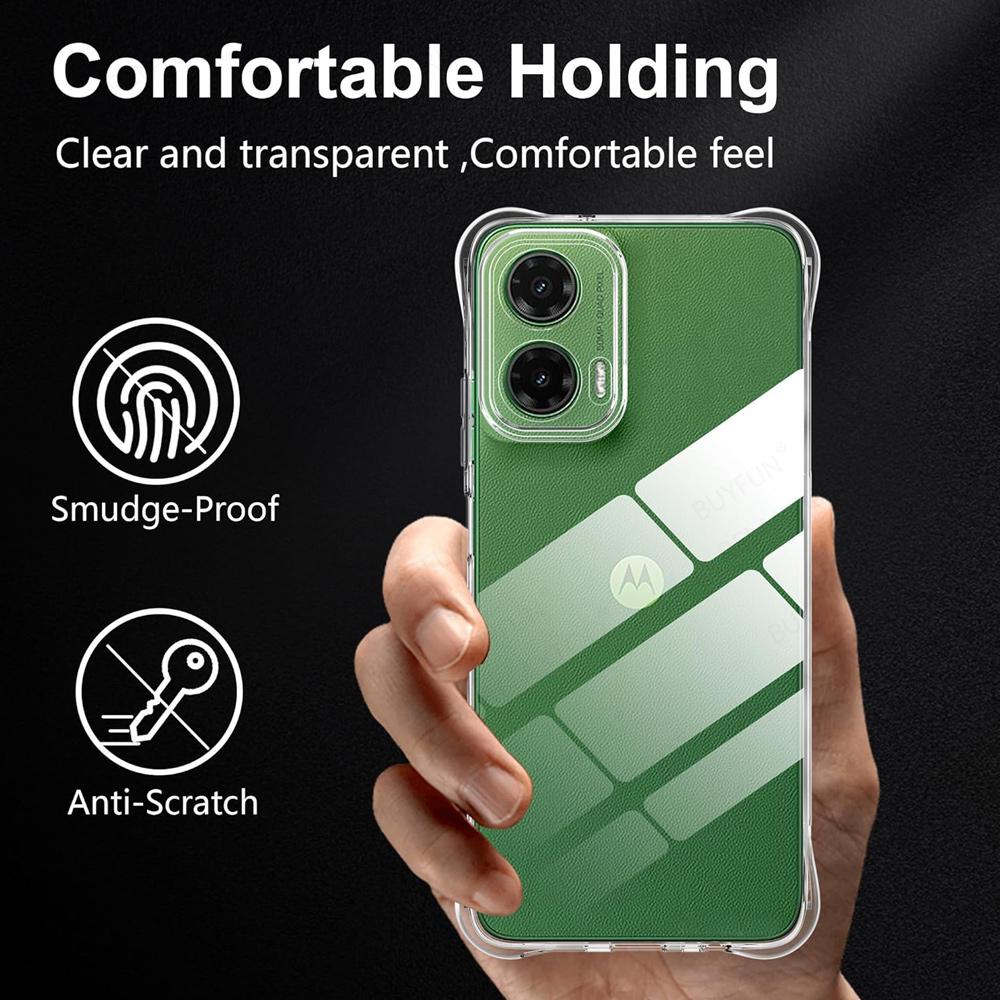 MotoG35 Case Clear Silicone Cover For Motorola Moto G35 G05 G85 Edge 60 Fusion 50 Neo Edge60 Pro 5G Shockproof Fundas Back Coque