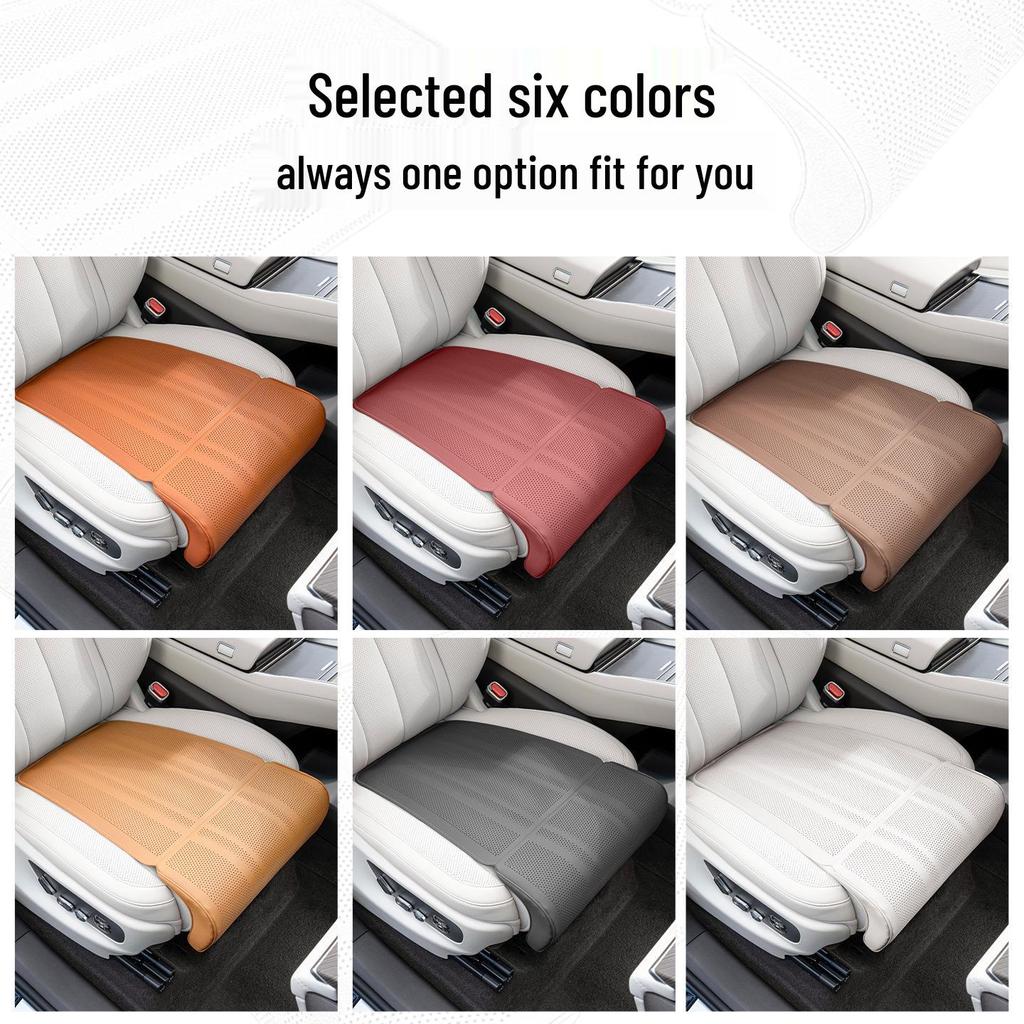 Yangwang Car Seat Cushion with Integrated Leg Rest, All-Season Comfort, Breathable Lychee Pattern for Driver and Passenger Seats