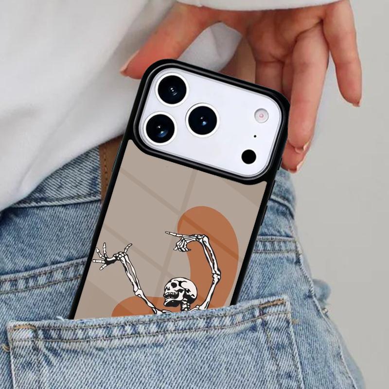 Cute Skull Phone Case for iPhone 16e 15 14 13 12 17 Pro Max Plus Air 17pro Cover Coque