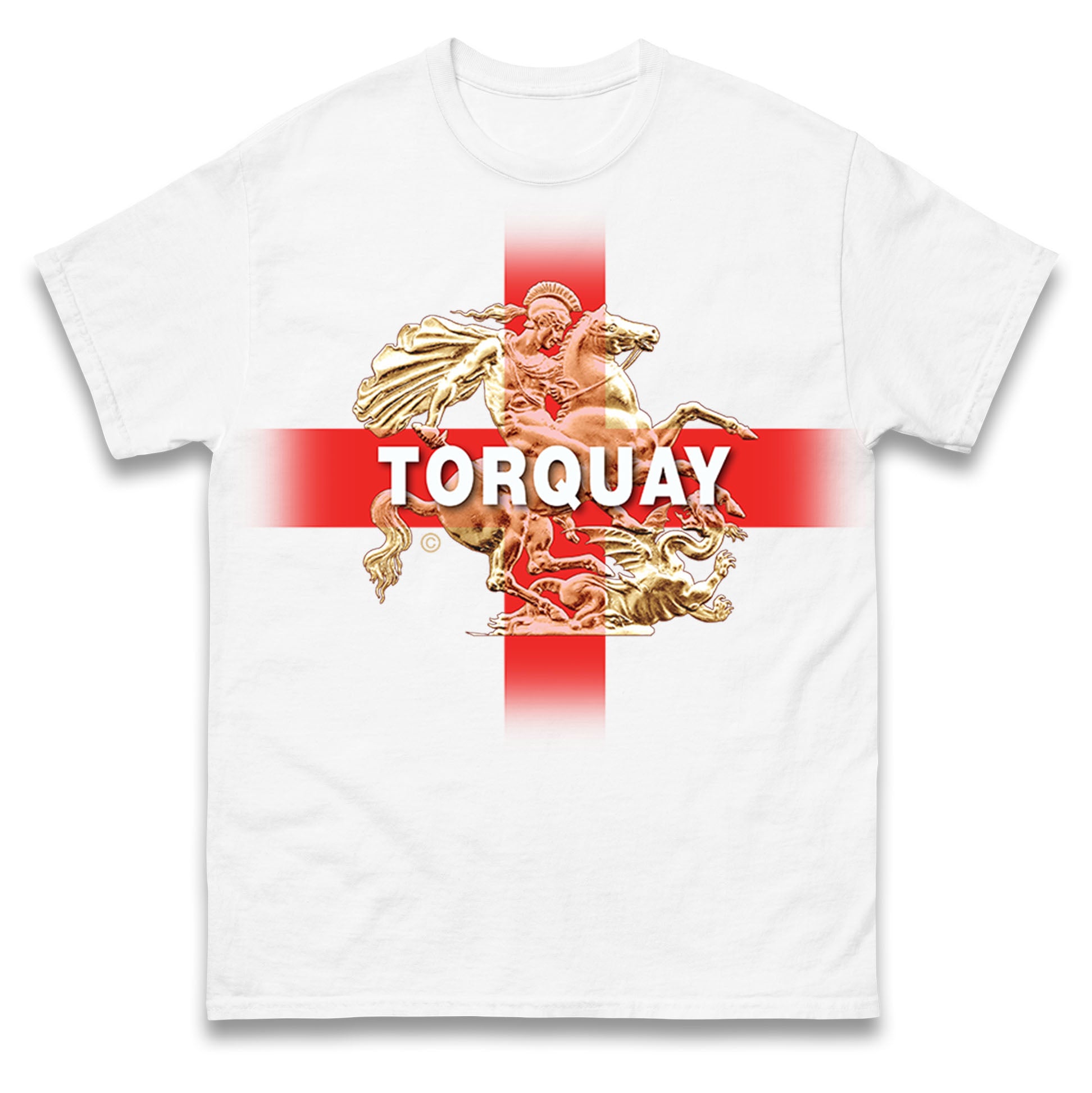 

Torquay St George & The Dragon Mens T Shirt Womens Tops Tees 4XL
