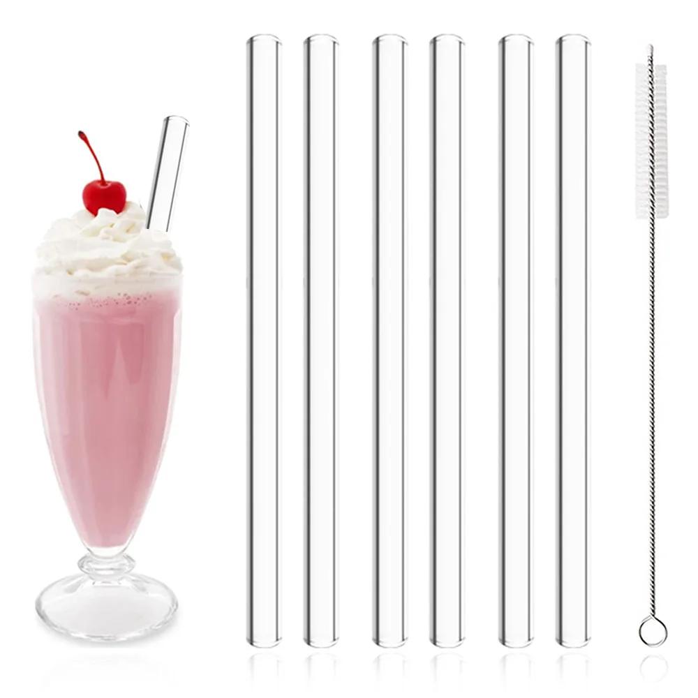 

Многоразовая питьевая соломинка 12 мм Соломинки из высокоборосиликатного стекла Прямые Боба Бабл Ти Молочные коктейли Фруктовые коктейли Бар прозрачный