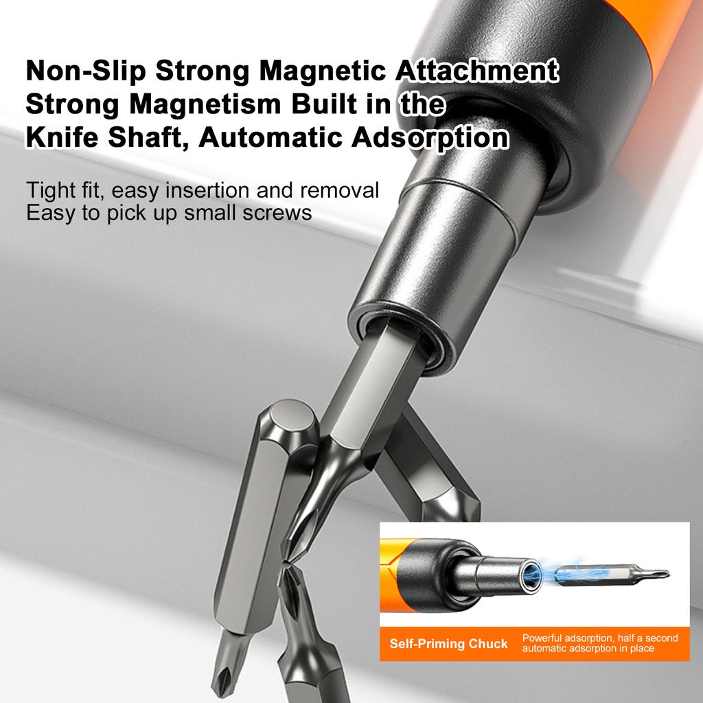 Multifunction Electric Screwdriver, Small Portable Cordless Power Screwdriver Set, Type-C Rechargeable Electric Screwdriver Set with 100 Bit