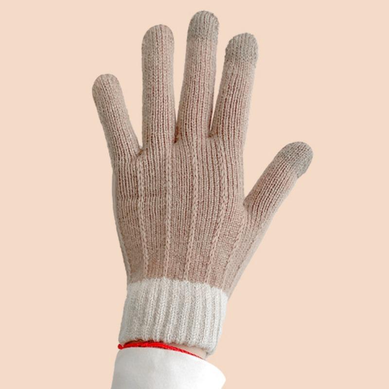 

Перчатки с сенсорным экраном Зимние Флисовые Подкладка Толстые Теплые Термо Вязаные Перчатки Уличные Модные Вязаные Перчатки без Пальцев Женские One Size кофейный