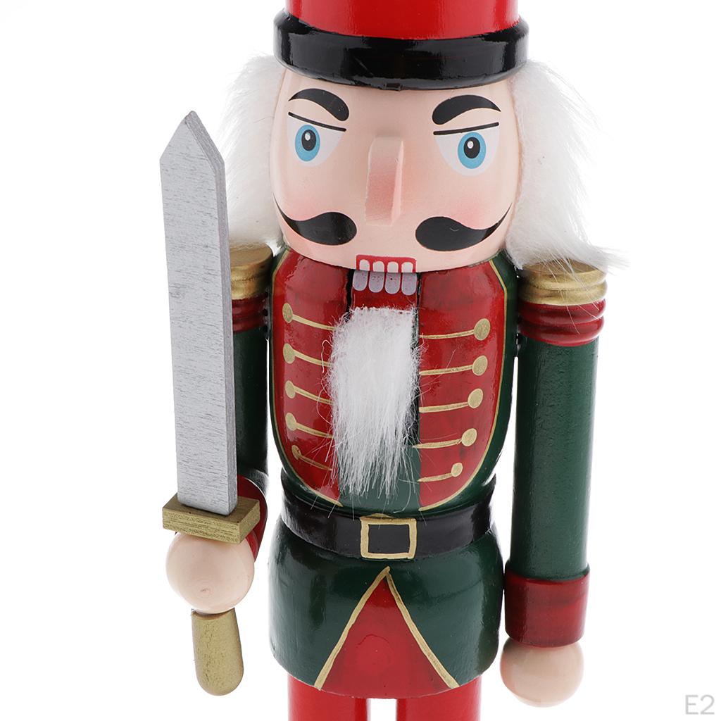 30cm Holzsoldat Nussknacker auf Ständer - Neuheit Weihnachtsdekoration Heimdeko Geschenke