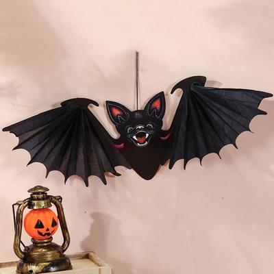 Festive Bat Halloween Party Prop Spider Witch Hat Halloween Paper Pendant Ghost Black Cat Pumpkin Lantern Home Decoration