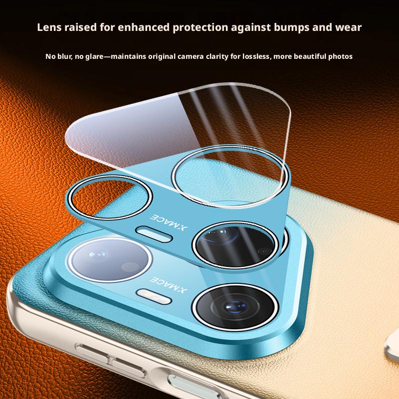 For Huawei Pura 90 Pro Max and Pura 90 Pro Case Shield Full Lens Protection Finger Grip Strap Metal Bracket Vegan Leather Cover