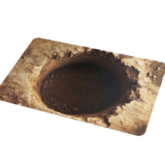 3D Optische Illusion Teppich Fußmatte mit Realistischem Lochmuster Testen Und Spielen