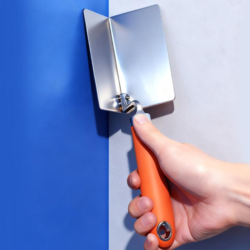 Durability Steel 90degree Corner Trowel with AntiSlip Handle Hanging Hole for Easy Storage Use Drywall Corner Tool