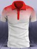 Stylish Geometric Short-sleeve Polo Shirt, Functional for Golf and Daily Casual Wear.