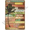 Beach Tin Sign Plaque Metal Sign Vintage Summer Metal Wall Sign Beach Decor For Beach Bar Beach House Seaside Decorative Plate