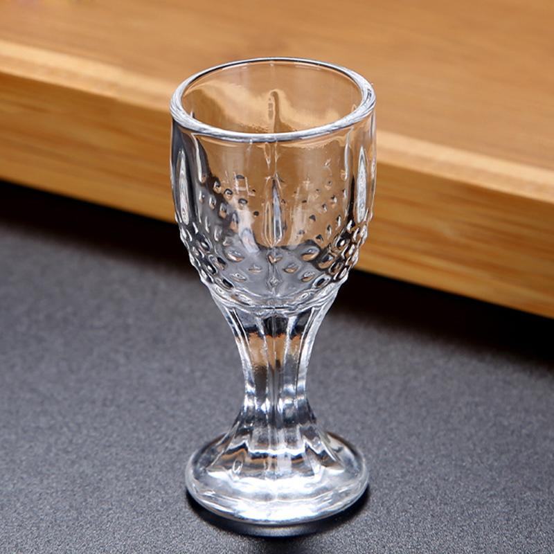 Shot Glass Set 6pcs Small Wine Glass Creative European Retro Exquisite Wineware Drinking Cup Diamond Painting Mini Glass Cup Set