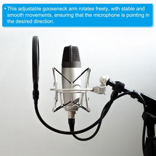 PATIKIL 12" Gooseneck 3/8" Female-Male Thread Metal Universal Hose Flexible Arm Gooseneck Tube Extension Holder for Action Cameras, Phones, and Microp