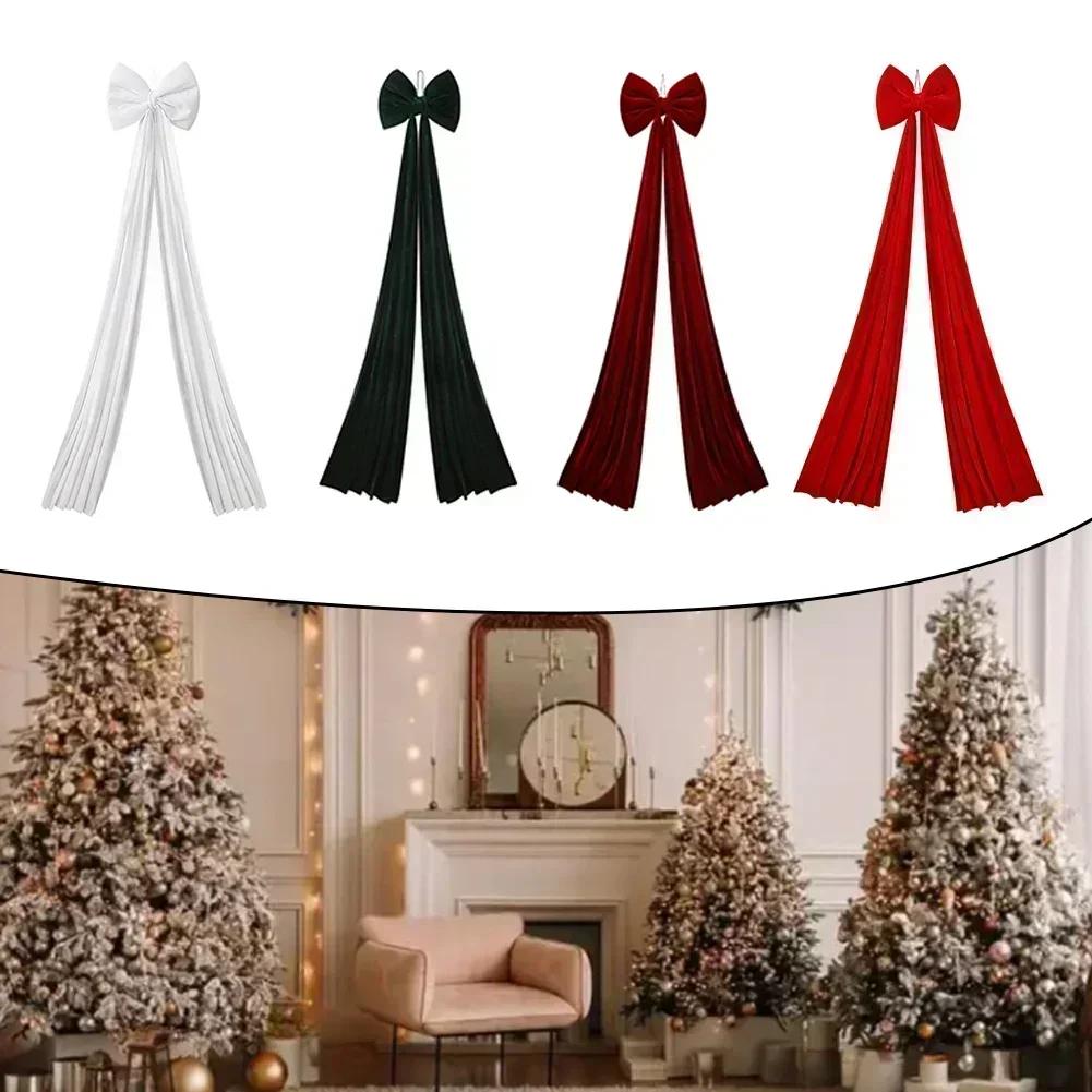 Holiday Velvet Bow for Christmas Tree and Decorations Large Size 15 74 by 78 74 Inches Suitable for Garland and Table Displays