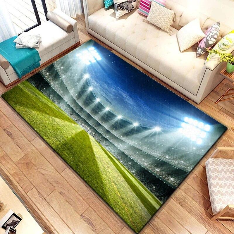 Soccer Football Creativity HD Printed Carpet Household Rug Children's Room Living Room Chair Bedside Modern Simple Floor Mat