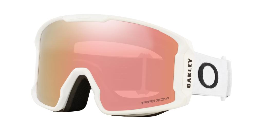 Oakley LINE MINER M Matte Sage Gold Iridium Free Size Goggles, White/Prizm Lens,