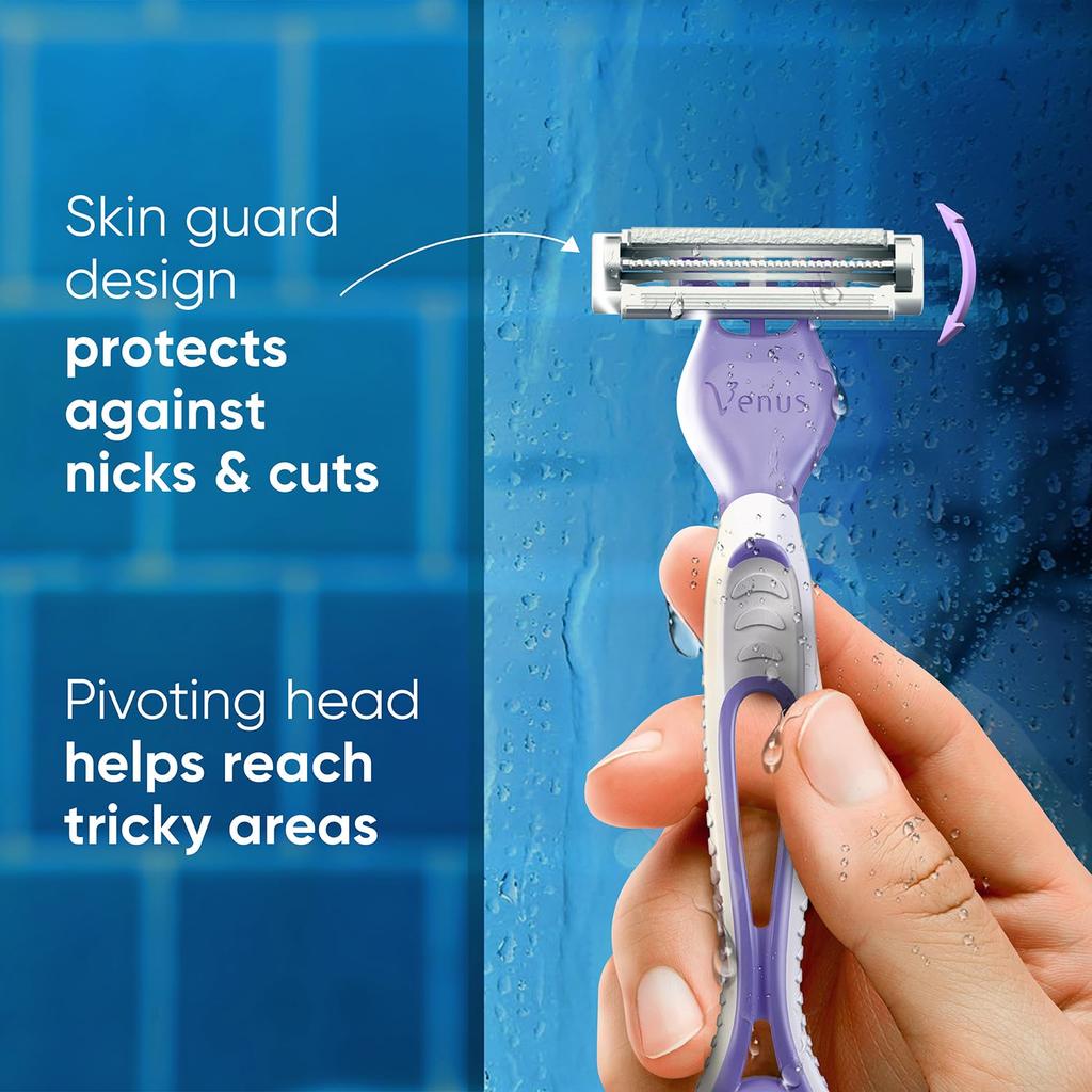 Gillette Venus Bikini Sensitive Hair Removal, 2 Women Razors |Intimate care| Derm Tested|No irritation