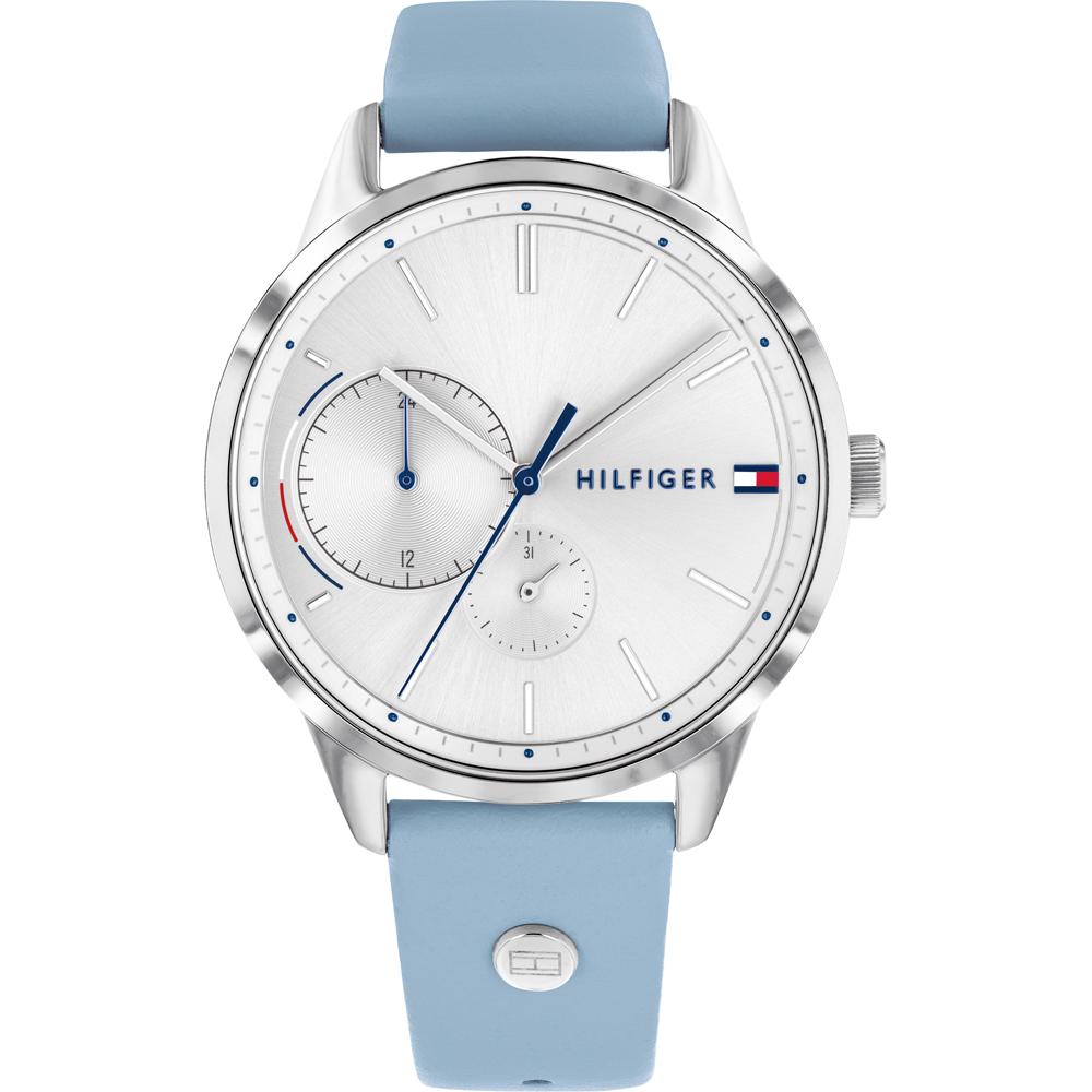Tommy Hilfiger Brooke Silver Dial Blue Leather Strap Ladies  Quartz Watch 1782023 серебряный