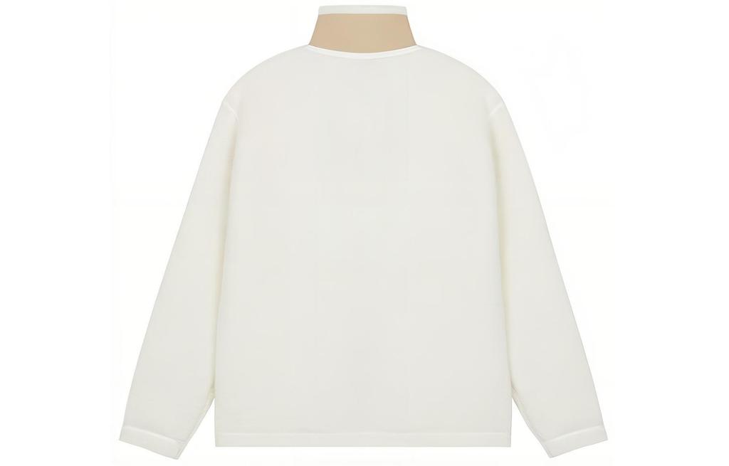 New Balance Velvet Jackets Men's White Stand Collar Thickened And Fleece Lined AMJ23358-CIC
