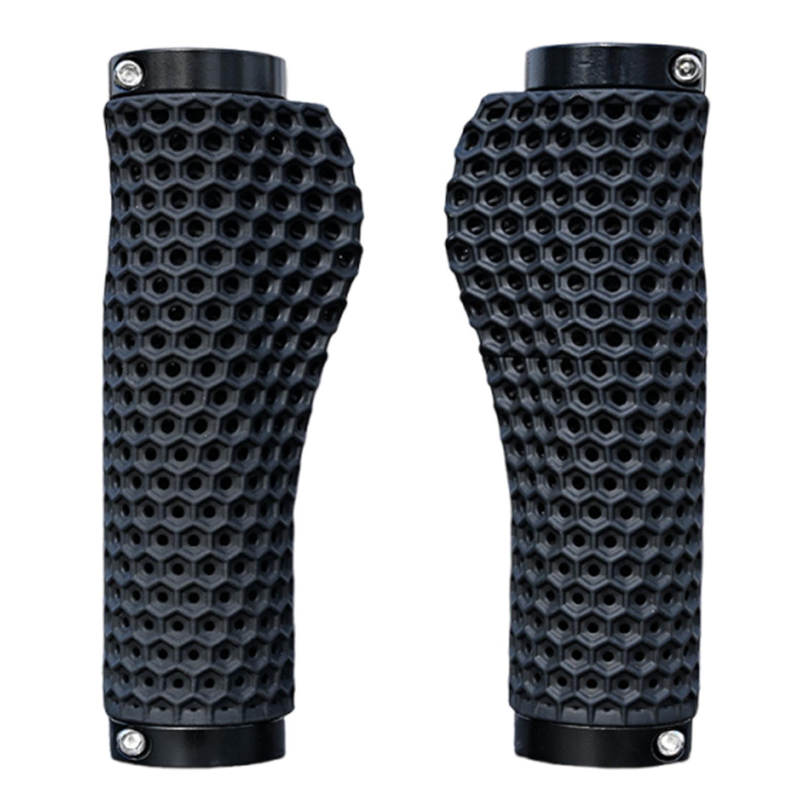 3D Printed Handlebar Grips Non-Slip Breathable Cycling Handle Cover Adjustable Bilateral Lock Cycling Gear Accessories чёрный