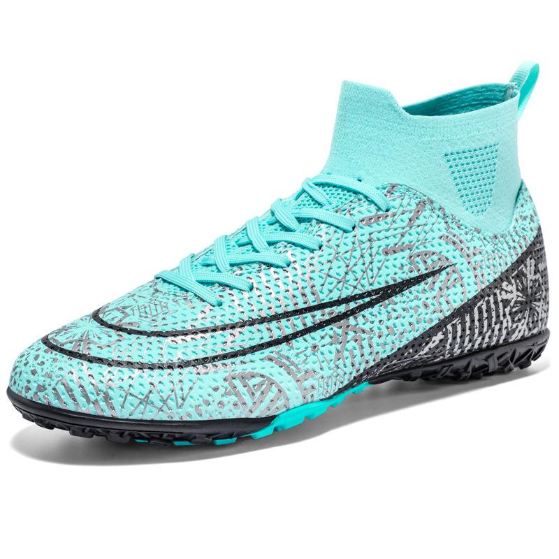 High top football shoes men's and women's soccer shoes professional long nail sneakers broken nail football training shoes