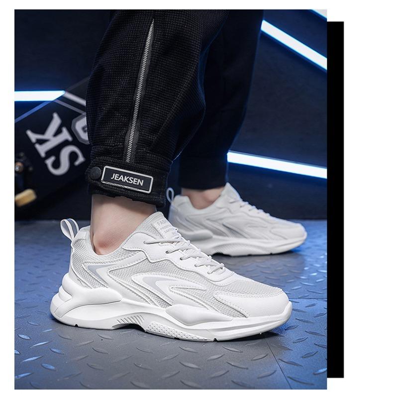Men S Summer Breathable Mesh Sneakers Korean Style Casual White Shoes