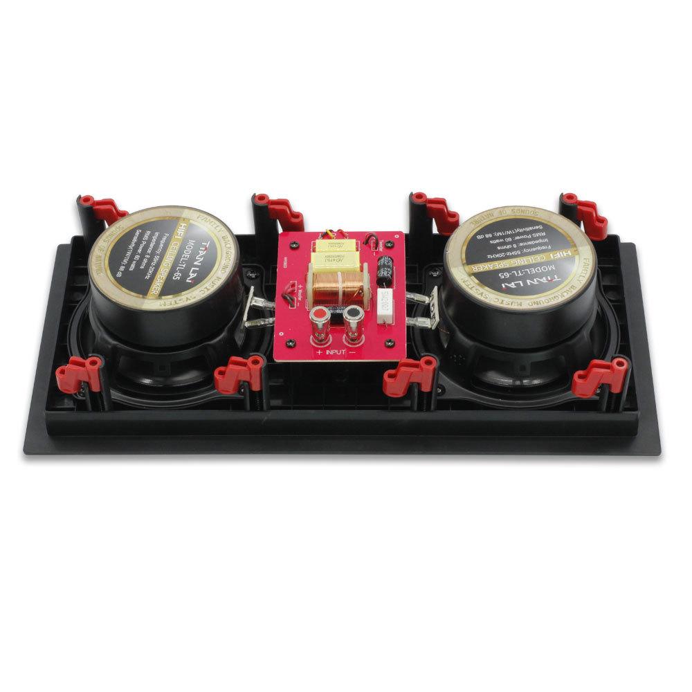 Dual 5-inch Ceiling Speaker with Fixed Impedance and Self-Suction Grille for Home Theater