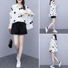 Chiffon Suit, Spring and Summer Style, Polka Dot Fashion, Large Size, Loose, Slimming, Temperament and Style, Two-piece Shorts Set