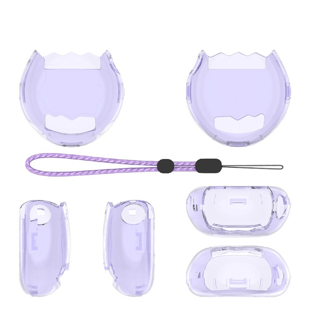 Transparent Protective Case Dustproof Anti-Scratch Hard Shell Crystal PC with Lanyard Clear Cover for Tamagotchi Paradise