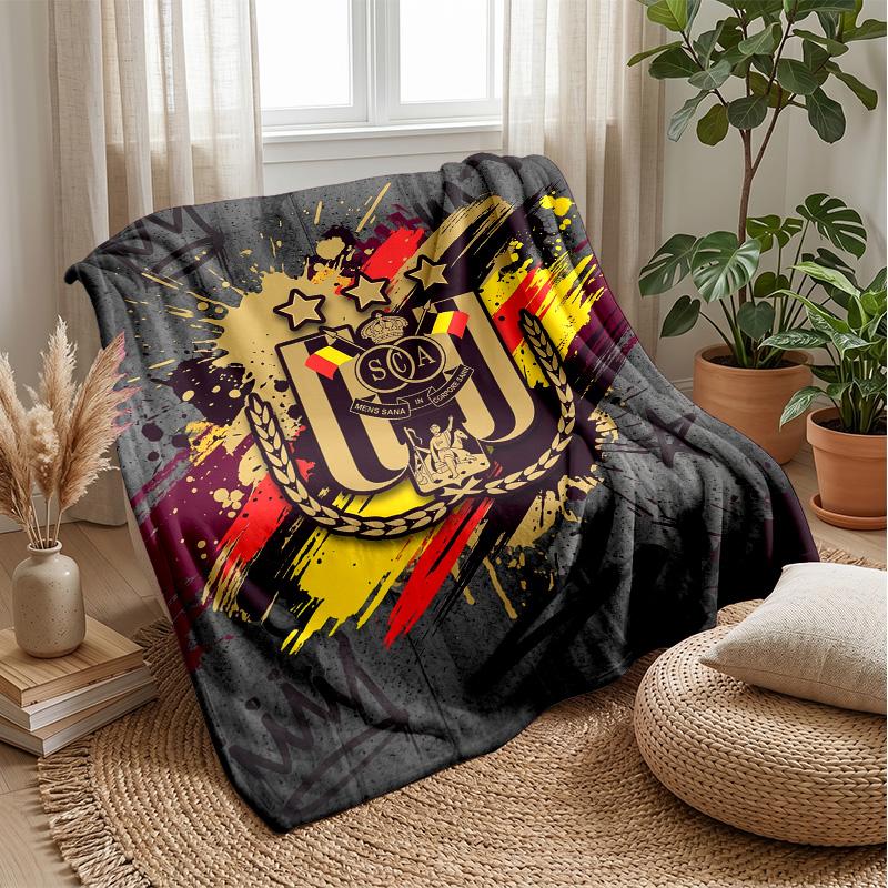 Coperta in pile di flanella morbida Anderlecht FC Leggera Accogliente Calda Coperta da divano letto Decorazione per la casa