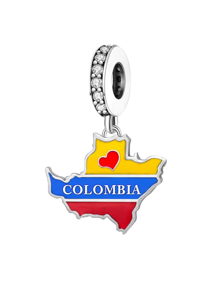 Copper Windmill Columbia Brazil Various Countries Charms Beads Fit Original Pan Bracelets Bangles Fine Jewelry Gift