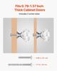 Cabinet Knobs, 12 Pack, 31 Mm Acrylic & Zinc Alloy Drawer Pulls Door Handles, Diamond Kitchen Solid Knobs Dresser Handles, Cupboard Hardware with