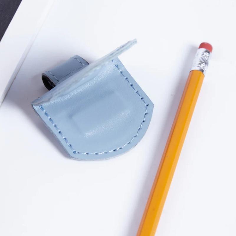 Magnetic Bookmarks PU Leather Bookmarks Reading Bookmarks with Pen Holder Aesthetic Page Marker for Reading