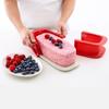 Moule à cake - lékué - 24 cm - démontable - céramique - rouge