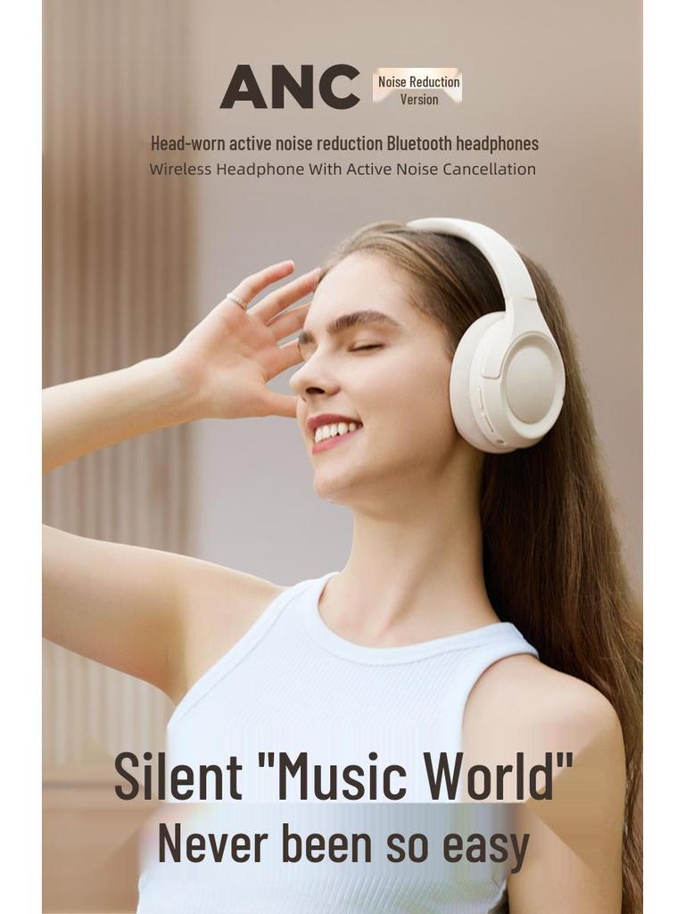 Cross-Border ANC Over-Ear Bluetooth Headphones - Long Battery Life & Wireless Gaming