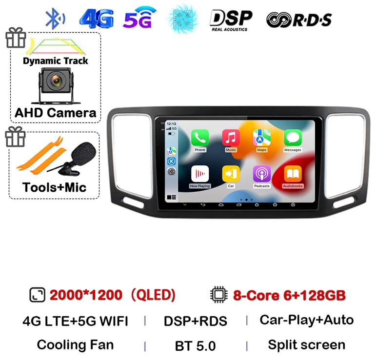 Android 14 Carplay Car Radio For Volkswagen VW Sharan 2012 2013 2014 2015 2016 2017 2018 Multimedia Video Player GPS Stereo DSP