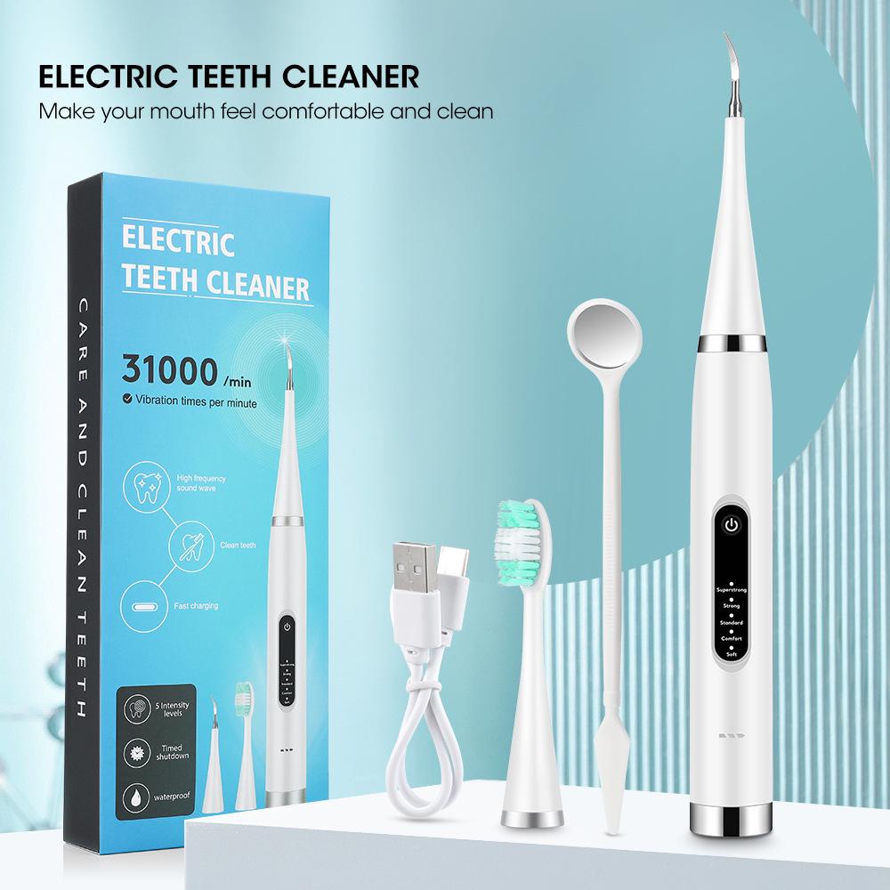 Portable Electric Dental Scaler & Toothbrush Set - Teeth Cleaning, Plaque & Calculus Removal, Whitening Device