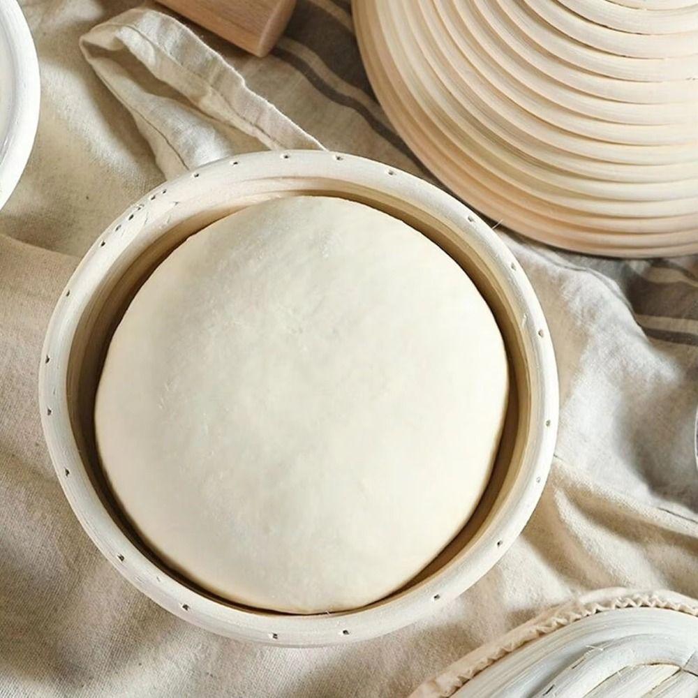 With Liner Woven Fermentation Basket Rustic Style Dough Fermentation Basket  Shaping