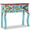 Day and Night - Day and Night Hand Painted Solid Blue Mango Wood Console Table