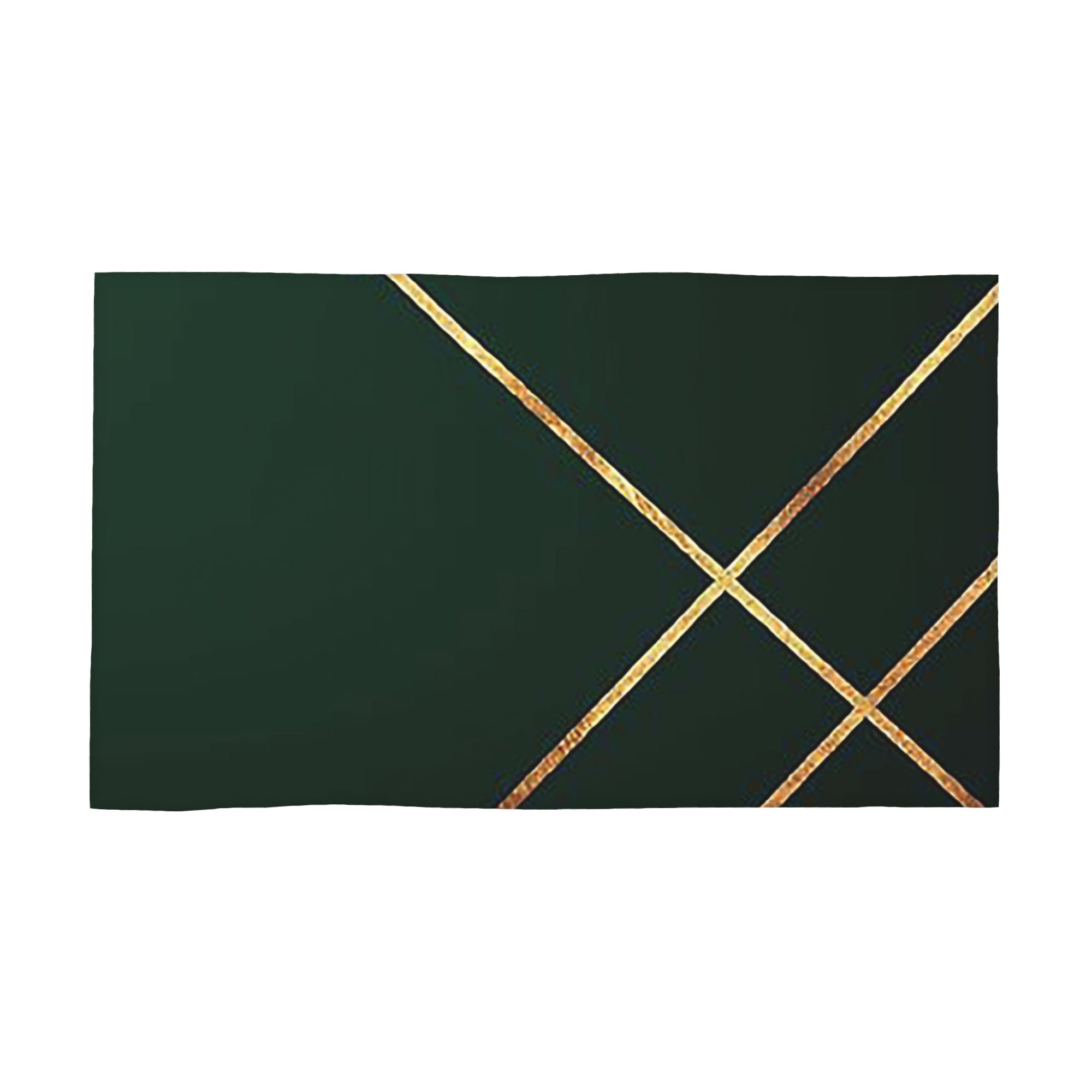 

Minimalist Dark Green and Gold Lin Soft Face Towel Quick Dry Pool Bath Cotton Towels Absorbent W40*H60(CM)