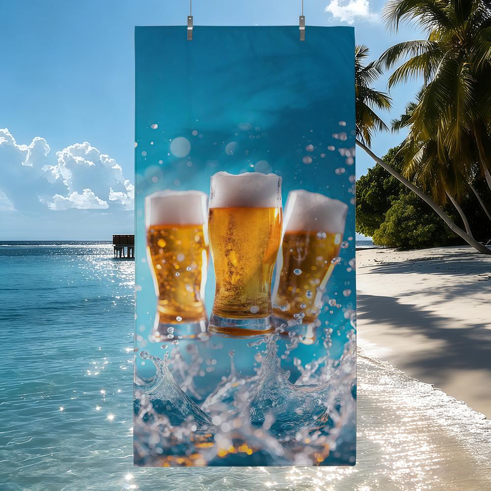 Pack Bier Handtuch Schnelltrocknend Strandtücher Sind Geeignet Für Schwimmbäder Camping Yoga Und Das Fitnessstudio